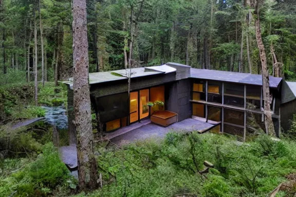 Image similar to an entire house in the forest