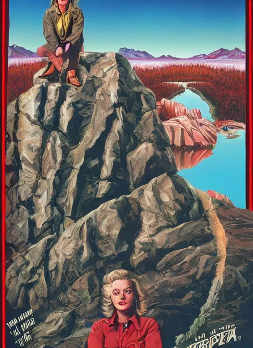 Image similar to twin peaks movie poster art by rowena morrill