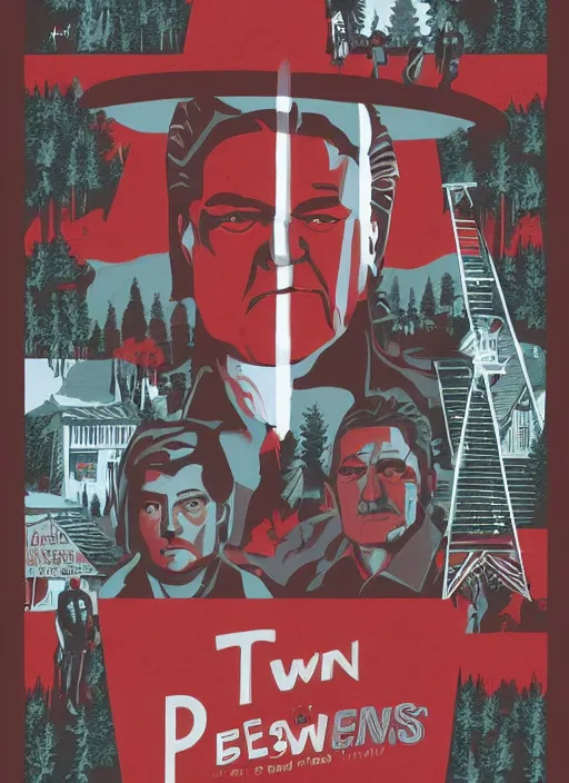 Image similar to twin peaks movie poster art by guy davis