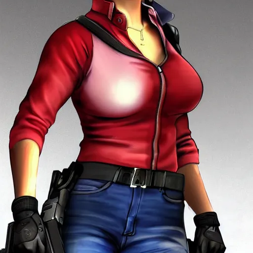 Image similar to claire redfield mixed with jill valentine