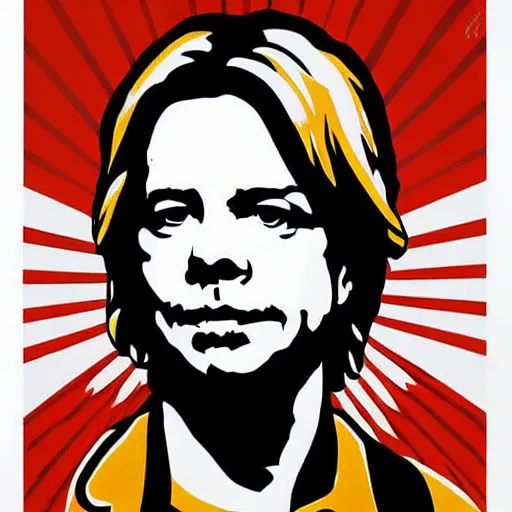 Image similar to david spade poster by shepard fairey