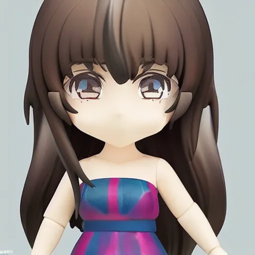 Image similar to beautiful water color concept art of face detailing cute nendoroid girl in the style of Julian Opie, toon rendering, close-up, no shade, modern art, kyoto animation 3/4 view