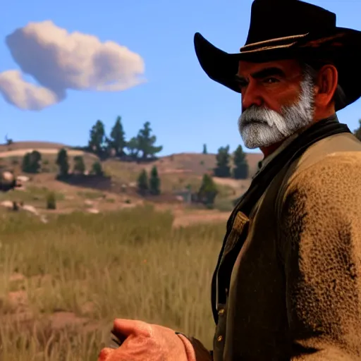 Image similar to Sean Connery in Red Dead Redemption 2 4K detail