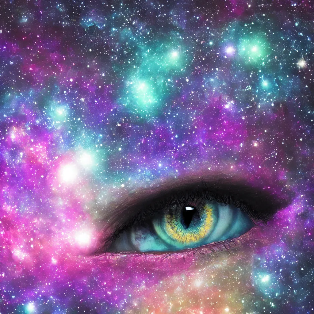 Image similar to galaxy in the eye 👁️ , high quality, galaxy, 🌌, photo,high details, digital art,