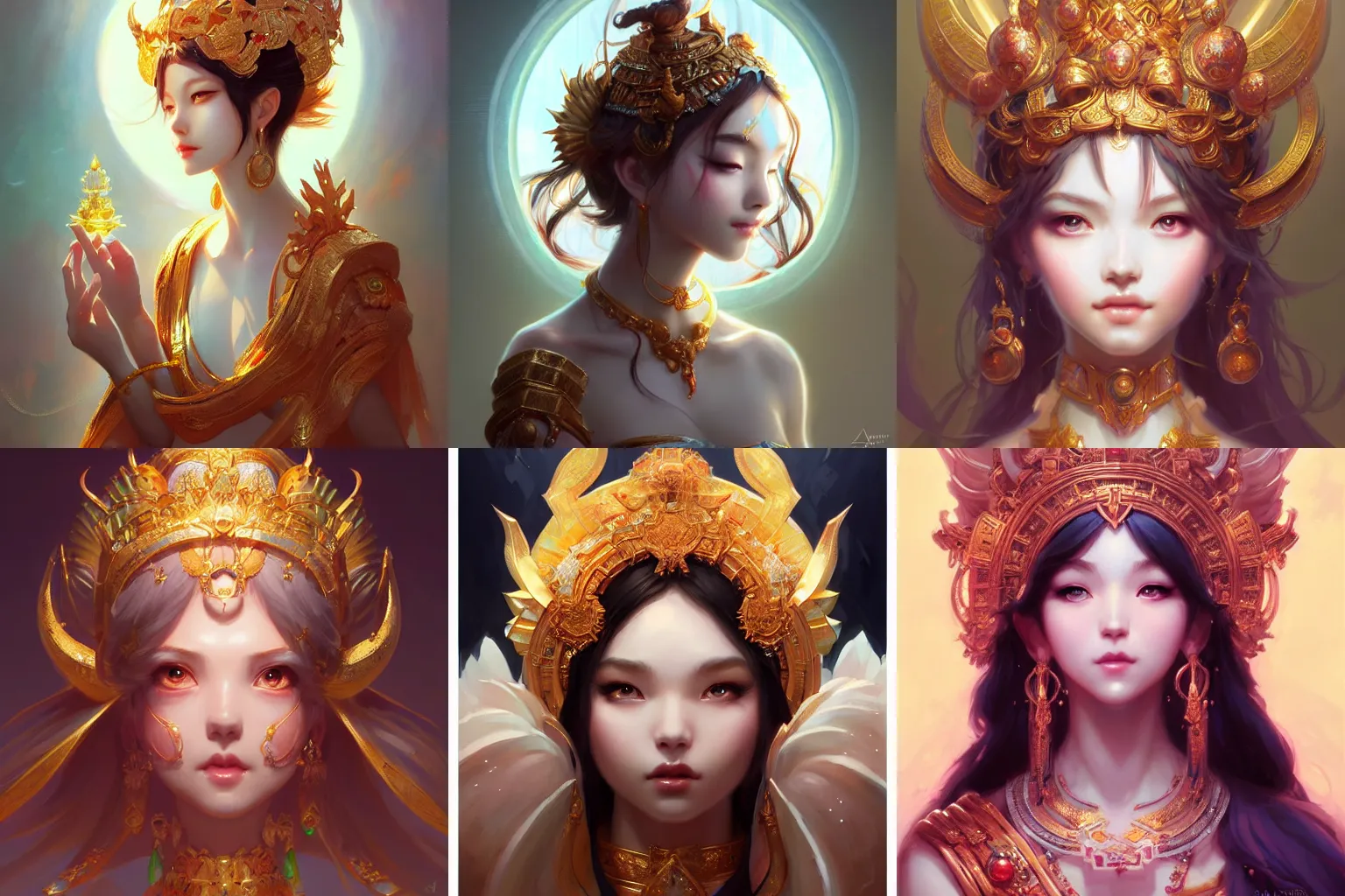Prompt: concept art of a beautiful goddess deity | | cute - fine - face, pretty face, fine details by stanley artgerm lau, wlop, rossdraws, james jean, andrei riabovitchev, marc simonetti, and sakimichan, trending on artstation