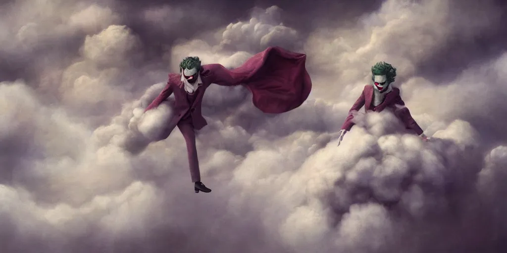 Image similar to women walking on clouds, octane render, art station æ, matt painting, joker ( 2 0 1 9 ), mark ryden, micheal sowa, digital art