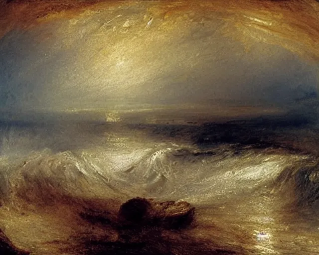 Image similar to Seascape. Oil on canvas. J.M.W. Turner.