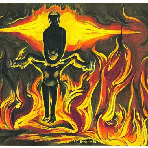 Image similar to the burning monk - malcom browne, 1 9 6 3