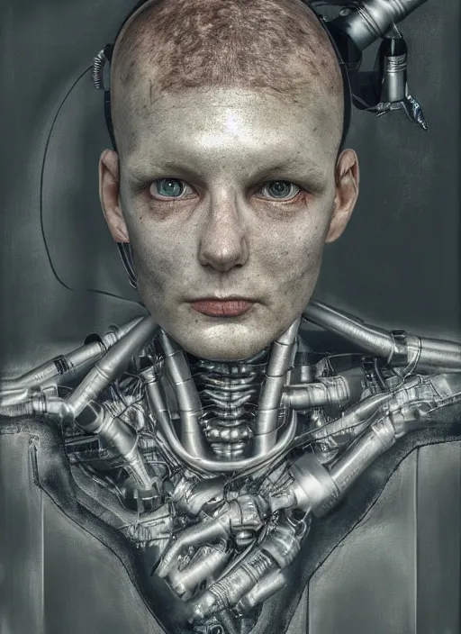 Image similar to a portrait of a cyborg by bagge peter