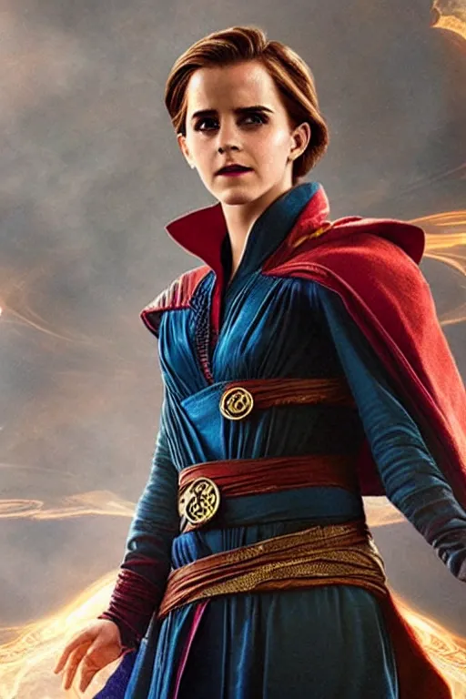 Image similar to emma watson as doctor strange, hyper realistic