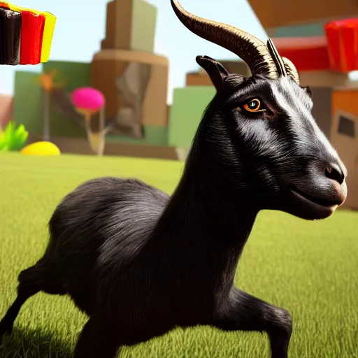 Prompt: a black goat in viva pinata, screenshot, xbox 3 6 0, 3 d art, cgstation