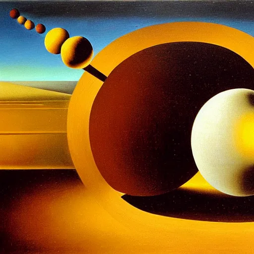 Image similar to a spherical cannon, oil on canvas, by salvador dali, soft lighting