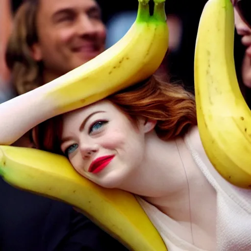 Image similar to emma stone as an personified banana