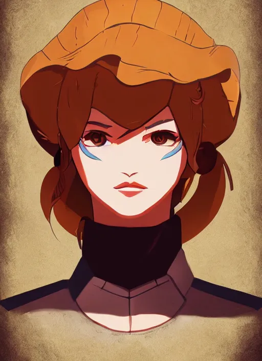 Image similar to full size persona, female sheriff, detail, ultra sharpness, beautiful female, detailed face, art by huyy nguyen, style by cain kuga, cowboy bebop art style, 3 2 beautiful color palettes with their corresponding gradient