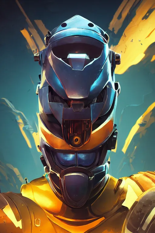 Image similar to epic mask helmet robot ninja portrait stylized as fornite style game design fanart by concept artist gervasio canda, behance hd by jesper ejsing, by rhads, makoto shinkai and lois van baarle, ilya kuvshinov, rossdraws global illumination radiating a glowing aura global illumination ray tracing hdr render in unreal engine 5