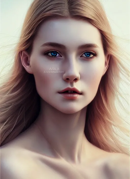 Prompt: a gorgeous scandinavian female photo, professionally retouched, soft lighting, realistic, smooth face, full body shot, torso, dress, perfect eyes, sharp focus on eyes, 8 k, high definition, insanely detailed, intricate, elegant, art by artgerm and jason chan