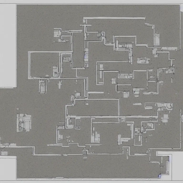 Prompt: floor plan map of a temple in the clouds, by greg rutkowski and james gurney, trending on artstation