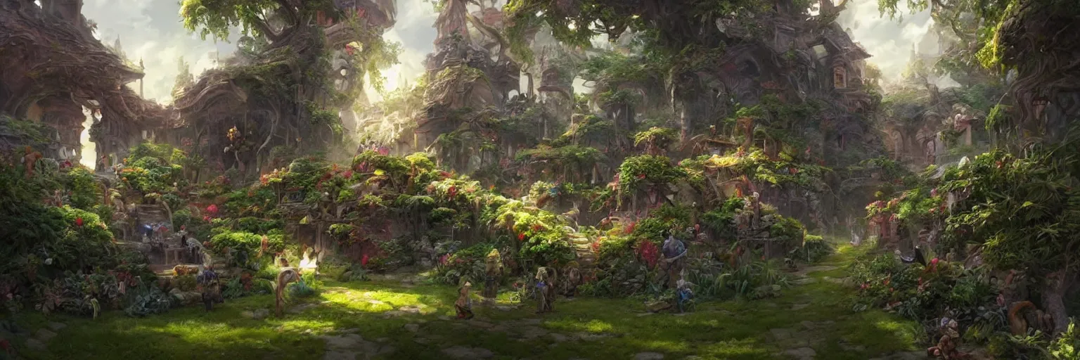 Prompt: The Legendary Garden with gaming controllers growing in it, D&D, fantasy, portrait, highly detailed, digital painting, trending on artstation, concept art, sharp focus, illustration, art by artgerm and greg rutkowski and magali villeneuve
