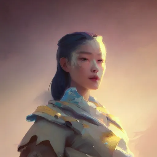 Image similar to painting of french streamer mistermv in the style of fenghua zhong and ruan jia and jeremy lipking and peter mohrbacher, mystical colors, rim light, beautiful lighting, 8 k, stunning scene, raytracing, octane, trending on artstation