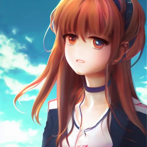 Image similar to full headshot portrait of Monika from Doki Doki Literature Club, drawn by WLOP, by Avetetsuya Studios, anime manga panel, trending on artstation