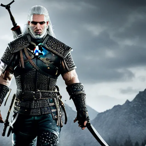 Image similar to Geralt of Rivia in Elden Ring