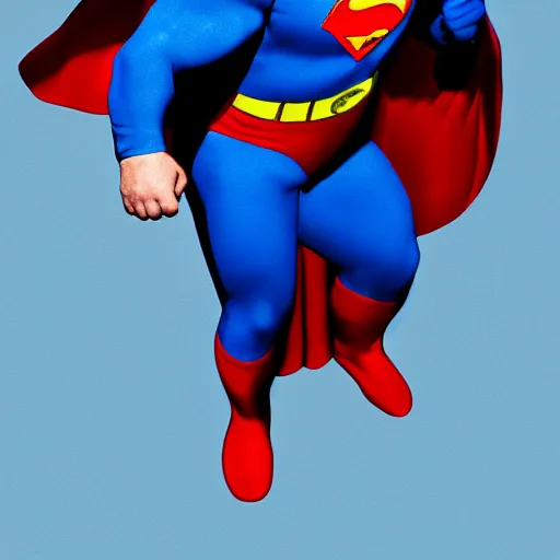 Prompt: an photo of chris farley, dressed like superman, ultra realistic, 8 k