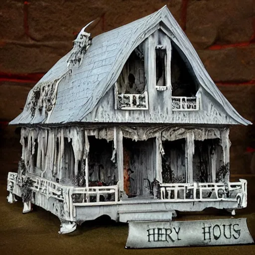 Image similar to hell horror highly detailed fog house foster