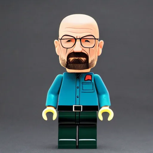 Image similar to walter white mini figure , toy , big head , photograph , 4k , HD