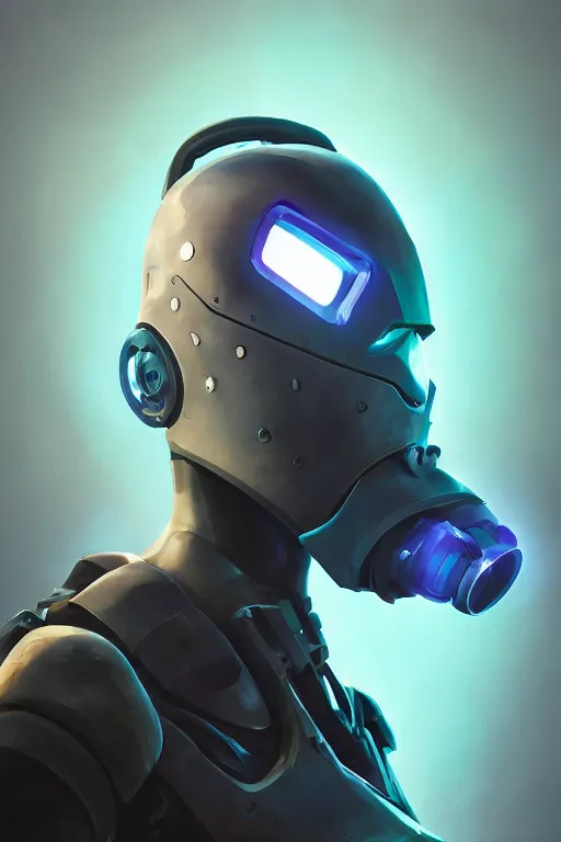 Image similar to epic mask helmet robot ninja portrait stylized as fornite style game design fanart by concept artist gervasio canda, behance hd by jesper ejsing, by rhads, makoto shinkai and lois van baarle, ilya kuvshinov, rossdraws global illumination radiating a glowing aura global illumination ray tracing hdr render in unreal engine 5