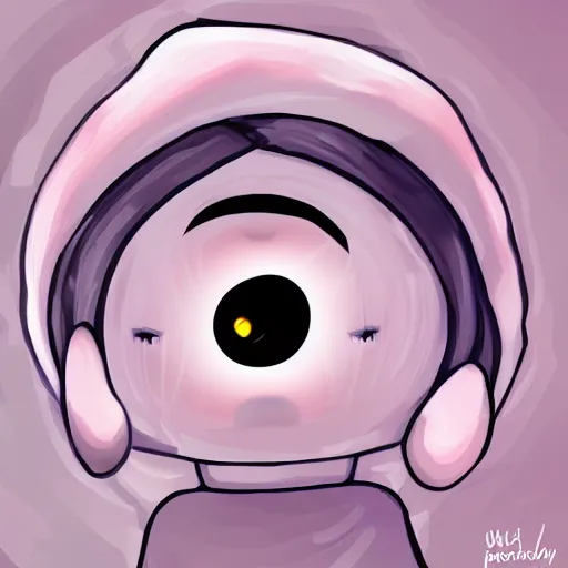 Image similar to a fluff made of marshmallow, super cute with big manga eyes, digital art