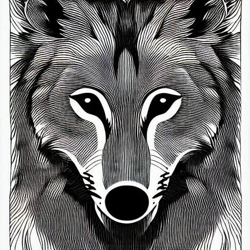 Image similar to wolf template base, digital line-art, full-body sideways view, simple, black and white, coloring book style, high quality, HD, 8K