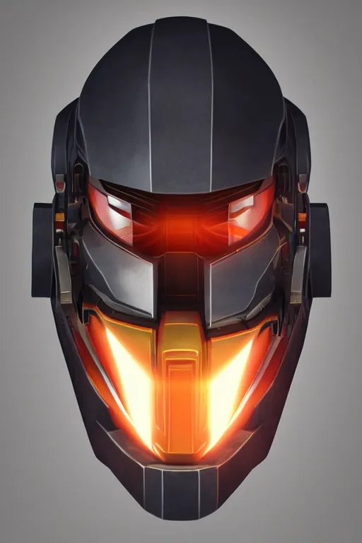 Image similar to robot ninja mask helmet halo master chief radiating a glowing aura global illumination ray tracing hdr fanart arstation by ian pesty and katarzyna da „ bek - chmiel