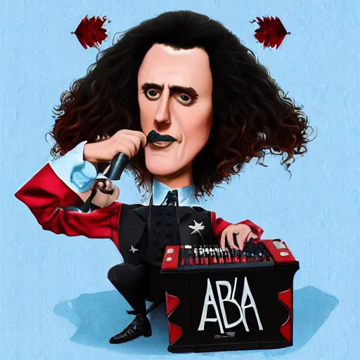 Prompt: weird al yankovic playing polka in The Devil Went Down to Georgia trending on artstation