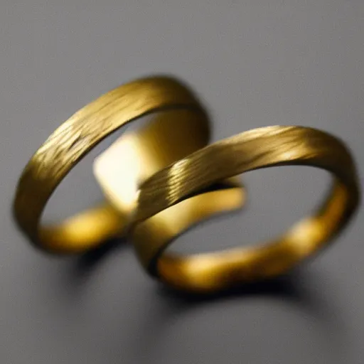 Image similar to gold wedding rings, thin, twist in the middle, white background