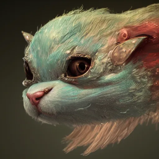 Image similar to highly detailed sureal cute animals made from hiper detailed pastel colour melting wax, cinematic, 8 k, octane, redshift, unreal 5, artstation, behance, deviantart, vray, well rendered : 1 by ellen jewett, 4 k resolution, trending on artstation, very very detailed, masterpiece, stunning