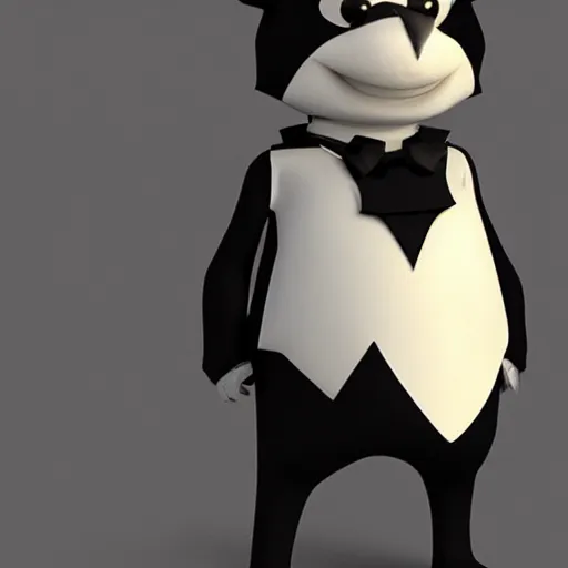 Image similar to anthropomorphic furry badger wearing a tuxedo, Artstation