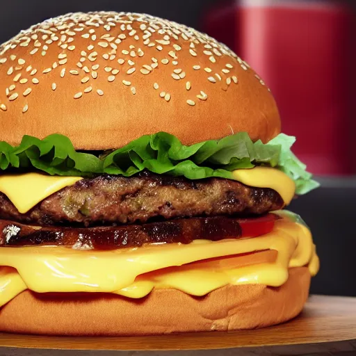 Image similar to burger wit 5 0 layers of cheese