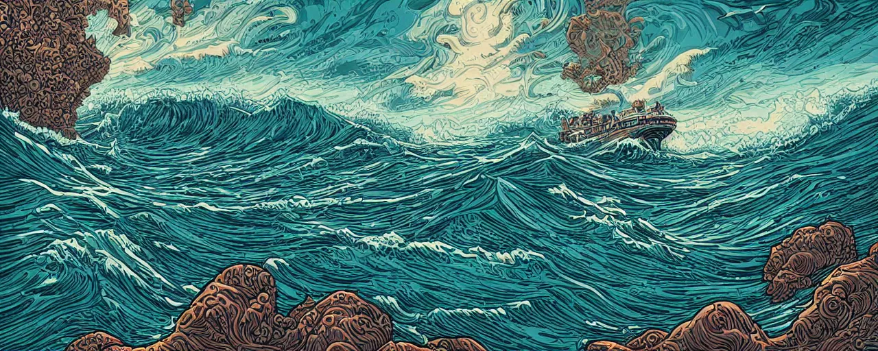 Image similar to the sea by dan mumford