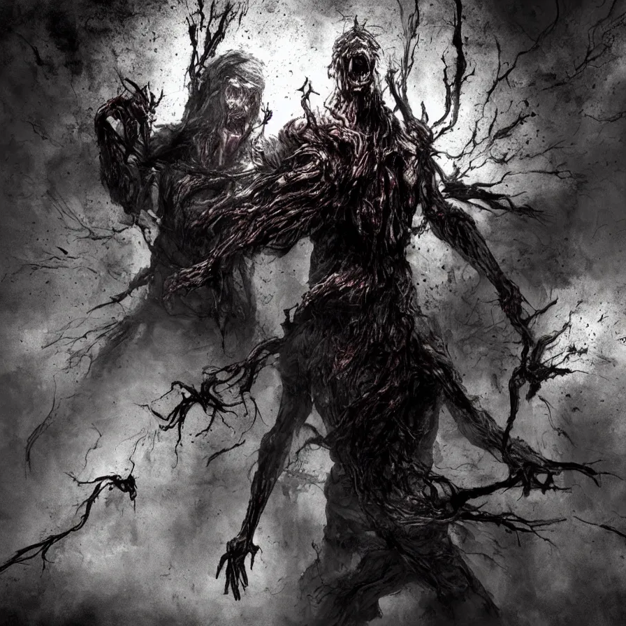 Prompt: The Evil Within monster concept art