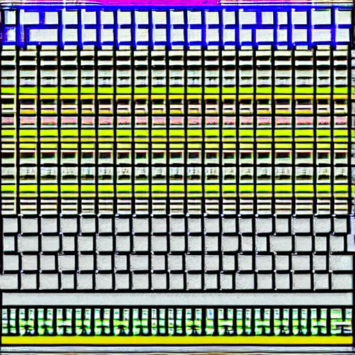 Image similar to ansi art pipe organ, ms - dos screen with scanlines