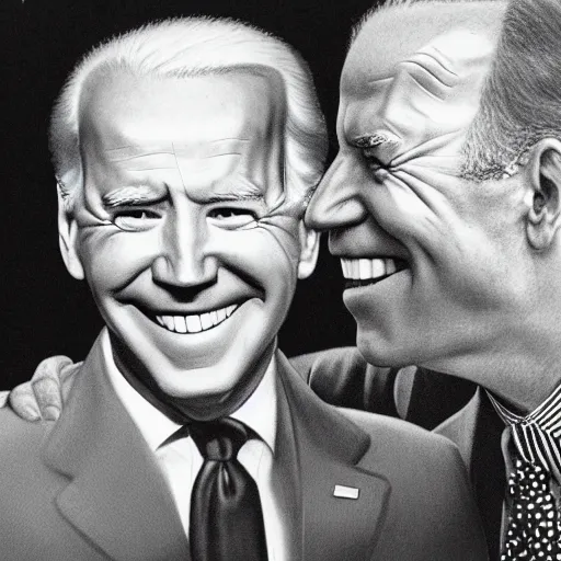 Image similar to a portrait of a joe biden from the beyond, body horror, by gerard brom and ansel adams