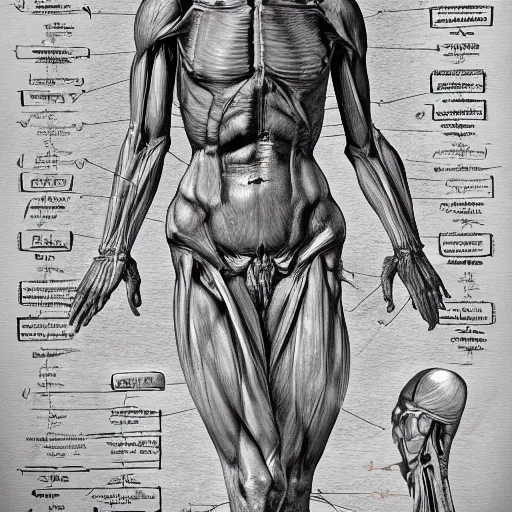 Image similar to anatomy of a star, da vinci notes, ultradetailed, anatomy study, artstation