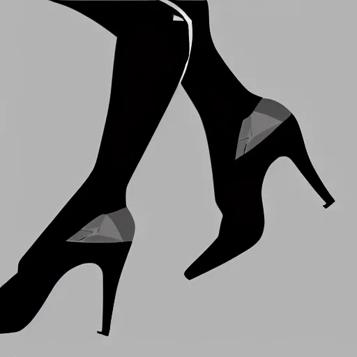 Prompt: high heels, legs, cristiano ronaldo, logo design, vetor