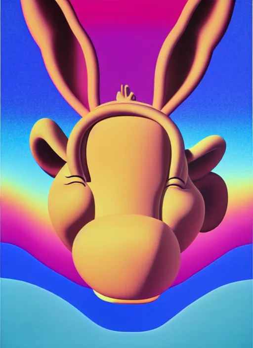 Image similar to donkey by shusei nagaoka, kaws, david rudnick, airbrush on canvas, pastell colours, cell shaded, 8 k