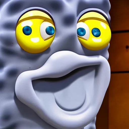 Image similar to spongebob as a perfect marble statue, hyper realistic, 4 k photo