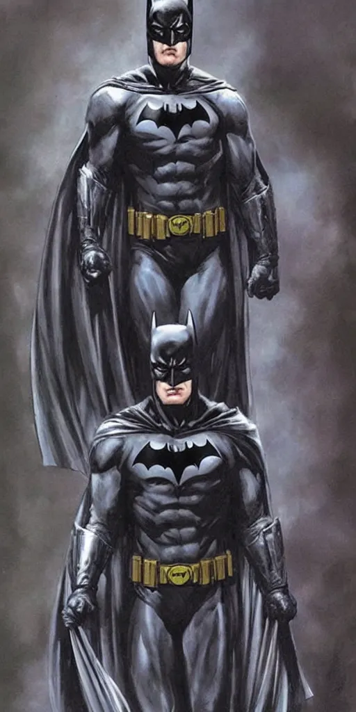 Image similar to full body batman character design by gabriele dell'otto