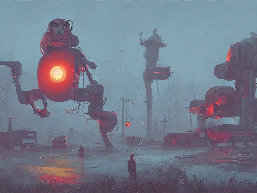 Image similar to an original art from Simon Stalenhag.