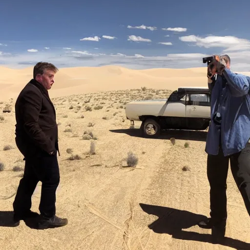 Image similar to alec baldwin shooting someone standing in a desert barn