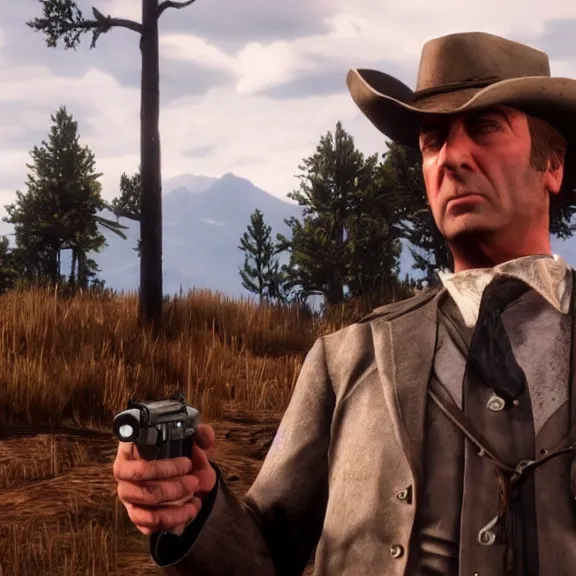 Image similar to screenshot of saul goodman in red dead redemption