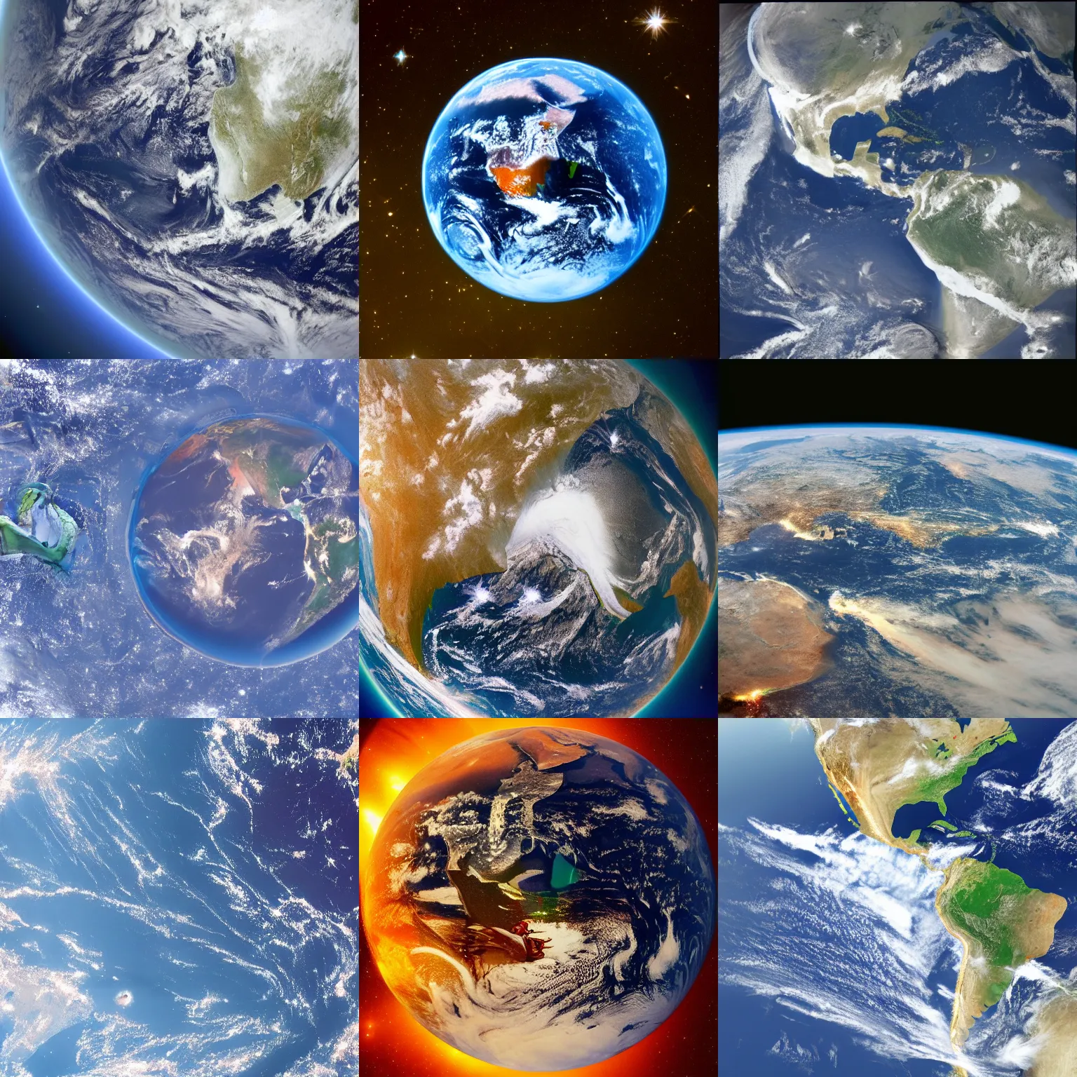 Prompt: earth from space after nuclear warfare, high quality 8 k space photography from hubble